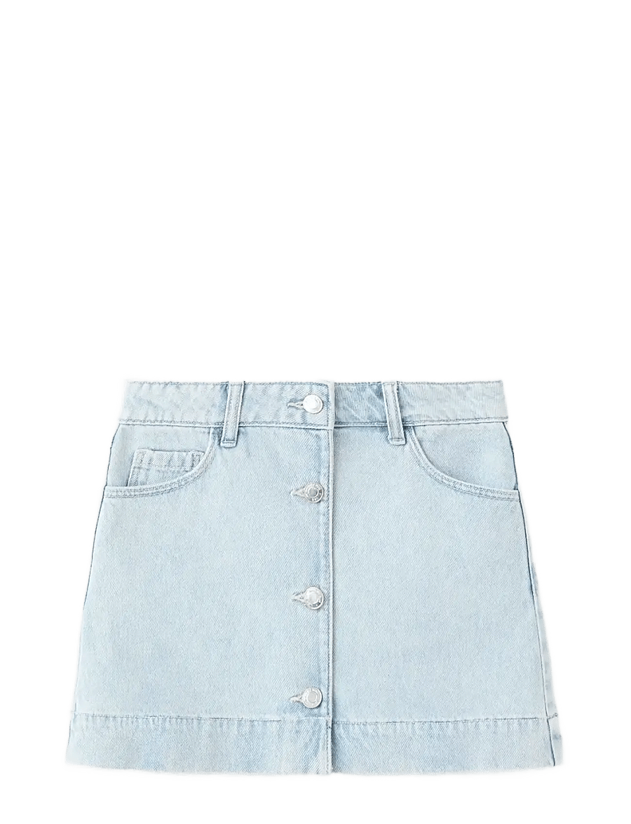 Mango - Denim skirt with buttons - denimnederdele - open blue - 0