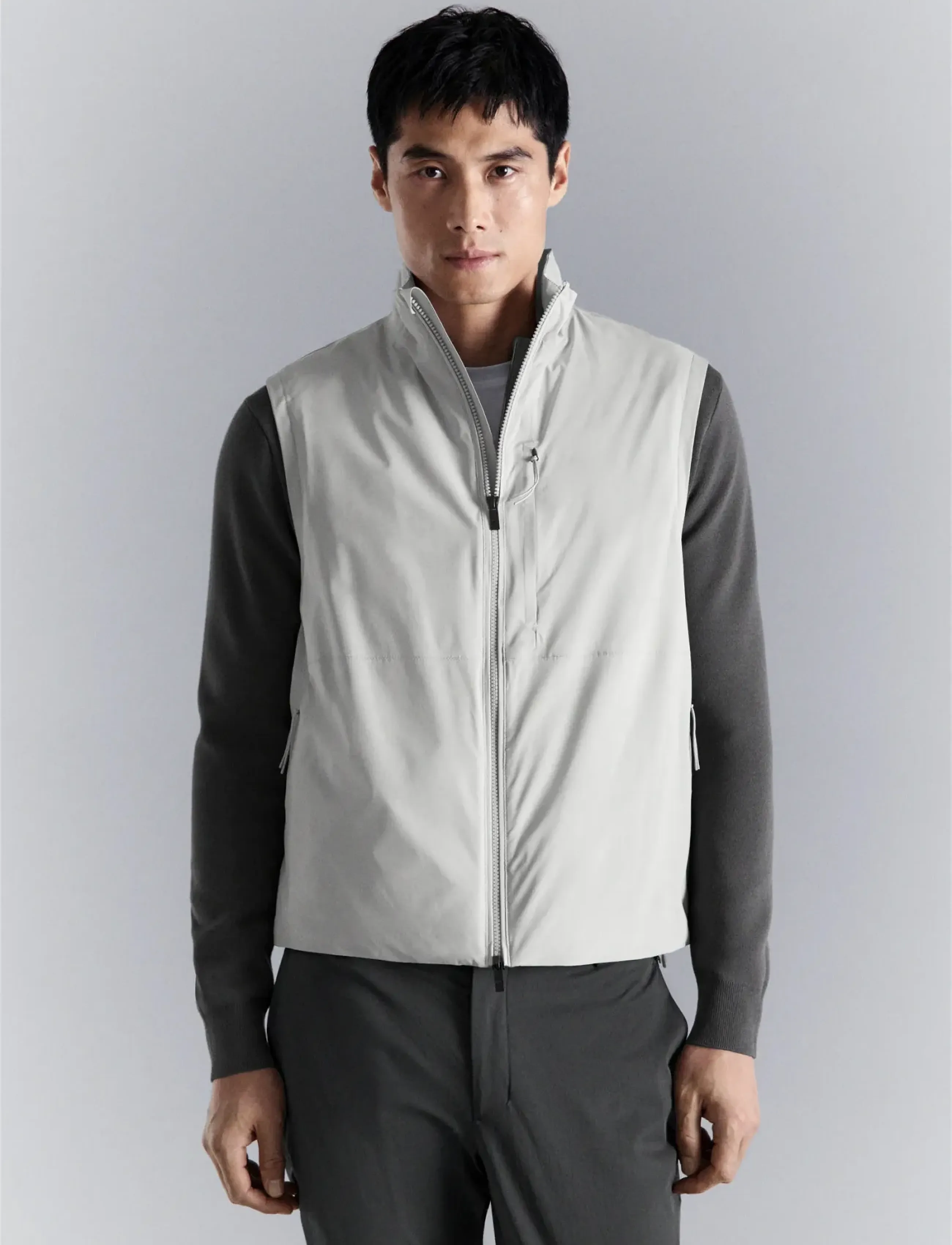 Mango Chaleco Atlast, L, White, Overtøj > Veste, Herre