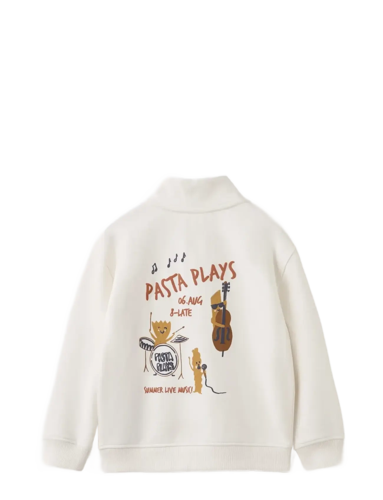 Mango - Perkins-neck cotton sweater - sweatshirts - natural white - 2