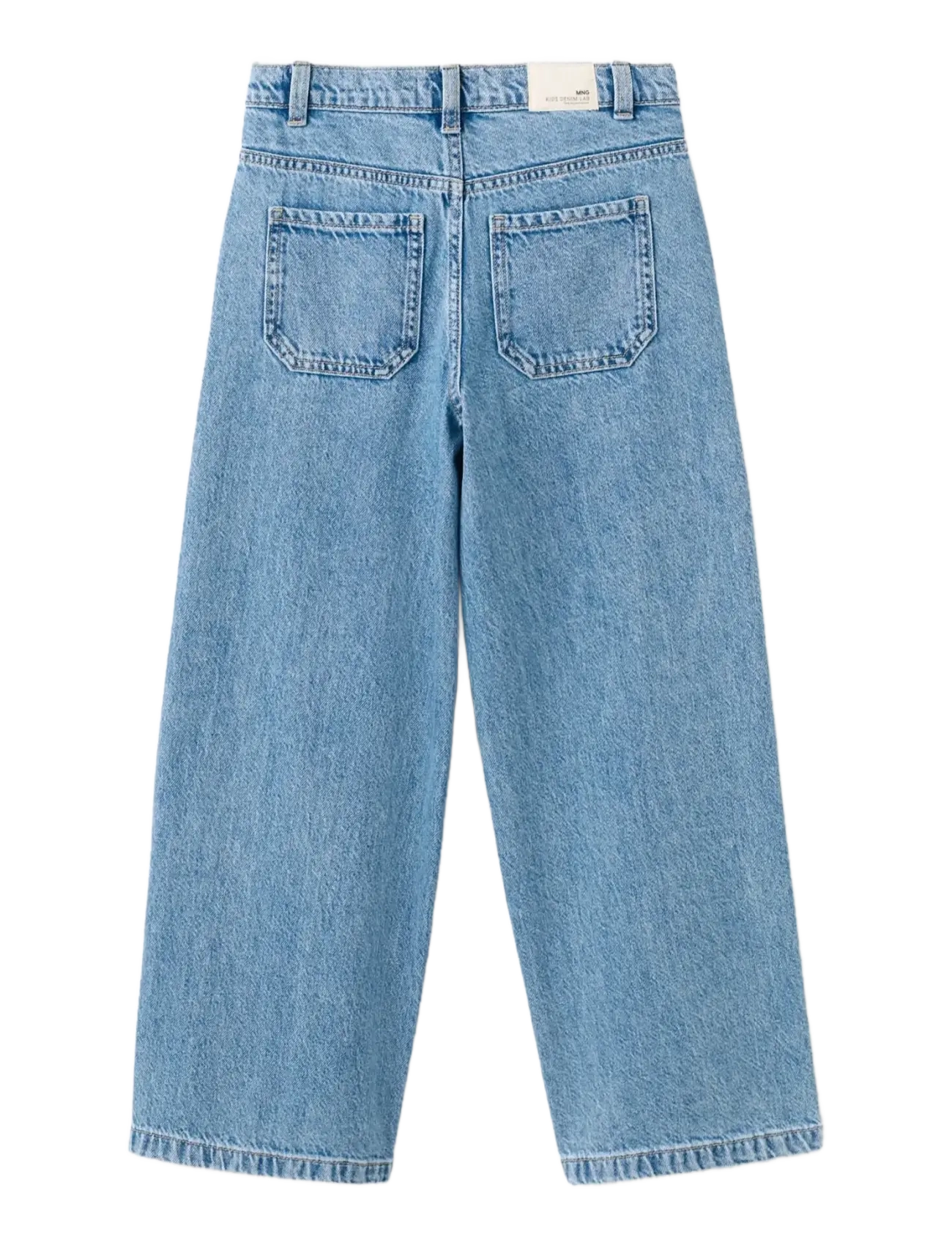 Mango - Wide leg jeans with floral embroidery - vide jeans - open blue - 1