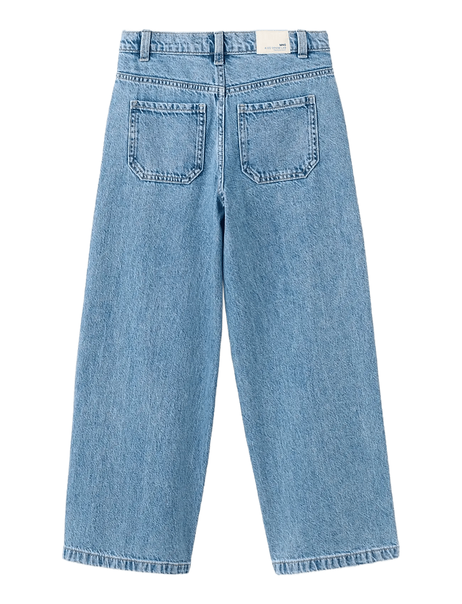 Mango - Wide leg jeans with floral embroidery - vida jeans - open blue - 1