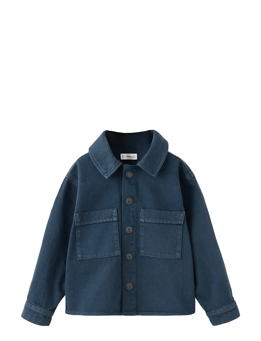 Mango - Denim jacket pockets - denimjakker - navy - 1