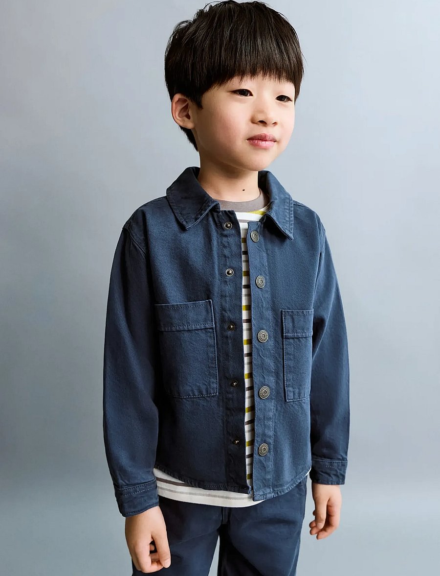 Mango - Denim jacket pockets - denimjakker - navy - 0