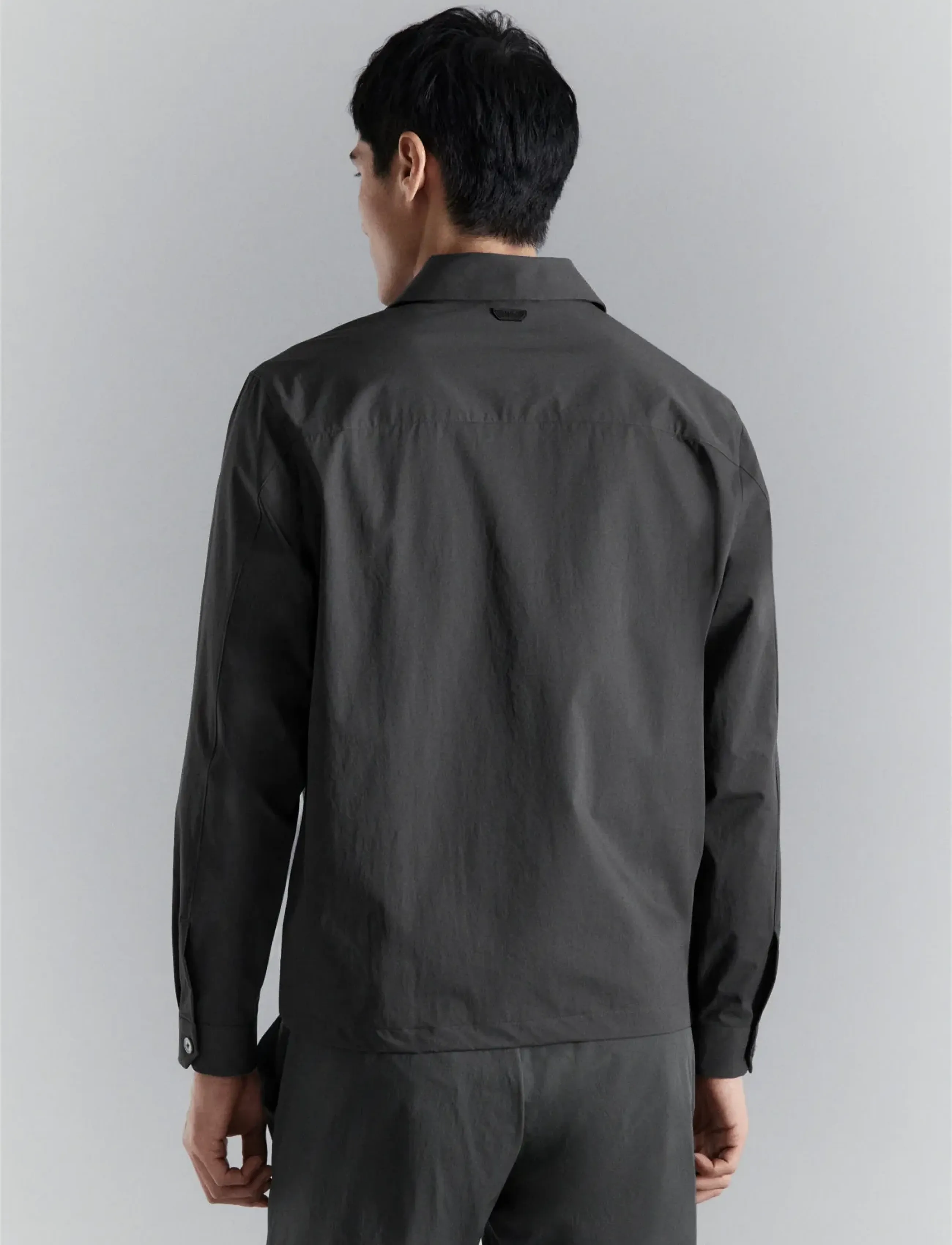 Mango - Non-iron overshirt pocket - kollektioner - dark grey - 2