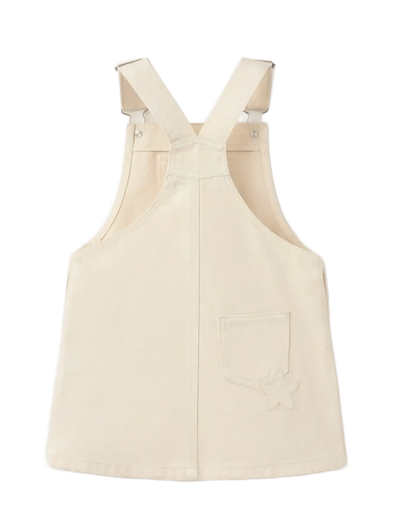 Mango - Embroidered floral pinafore dress - vauvojen hihattomat mekot - light beige - 2