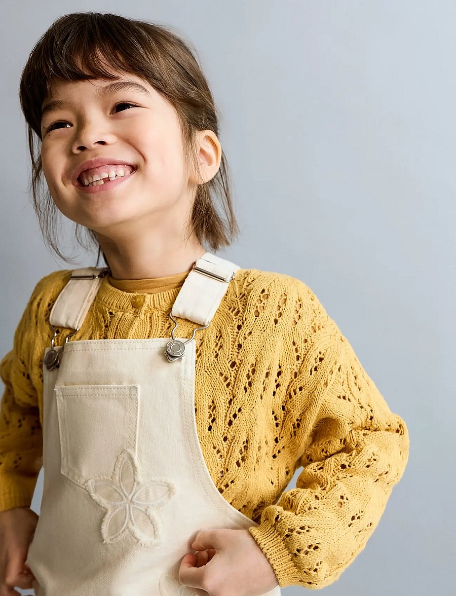 Mango - Embroidered floral pinafore dress - vauvojen hihattomat mekot - light beige - 0