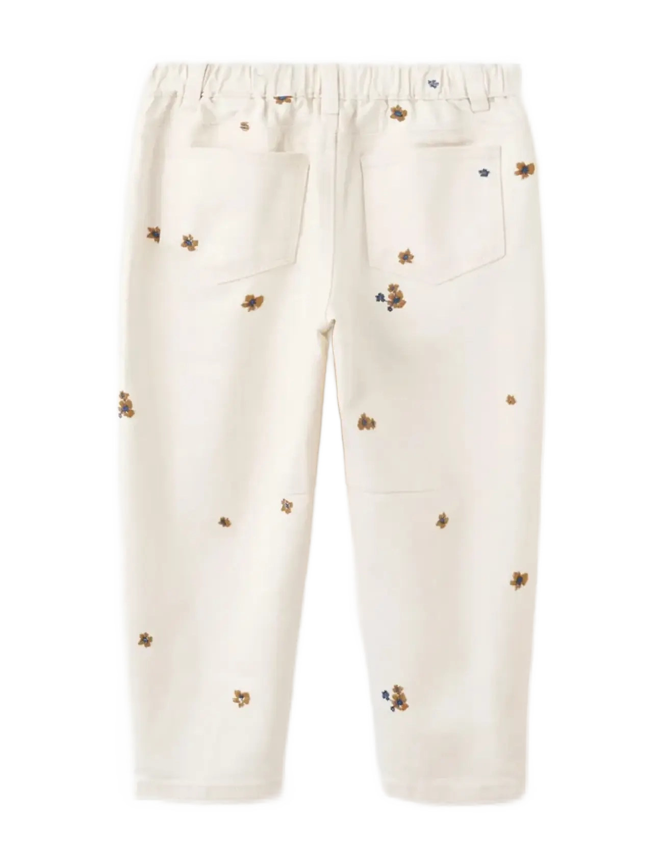 Mango - Embroidered floral balloon jeans - loose jeans - light beige - 2