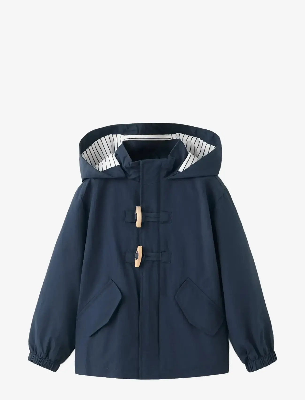 Mango - Duffle coat with hood and toggle closure - parkas - navy - 0