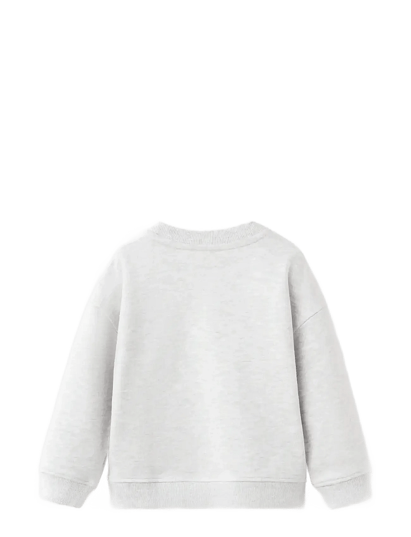 Mango - Printed cotton sweatshirt - sweatshirts - lt pastel grey - 1