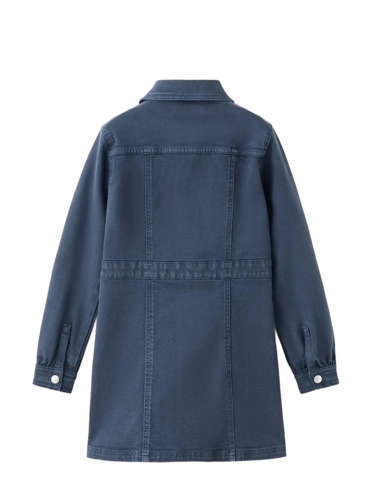 Mango - Short denim dress - langærmede hverdagskjoler - navy - 2