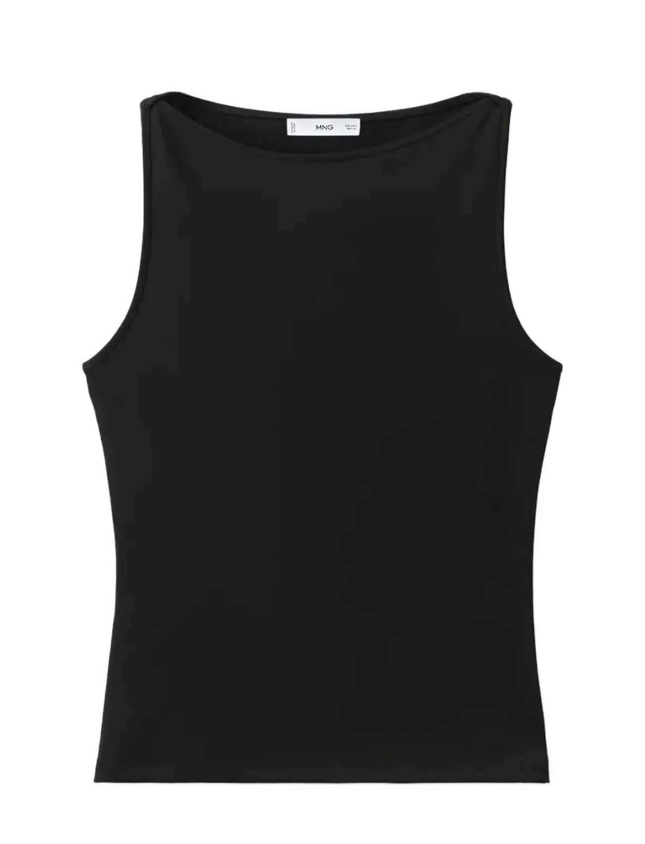 MANGO Fitted Crop Oberteil Schwarz - XL - Damen