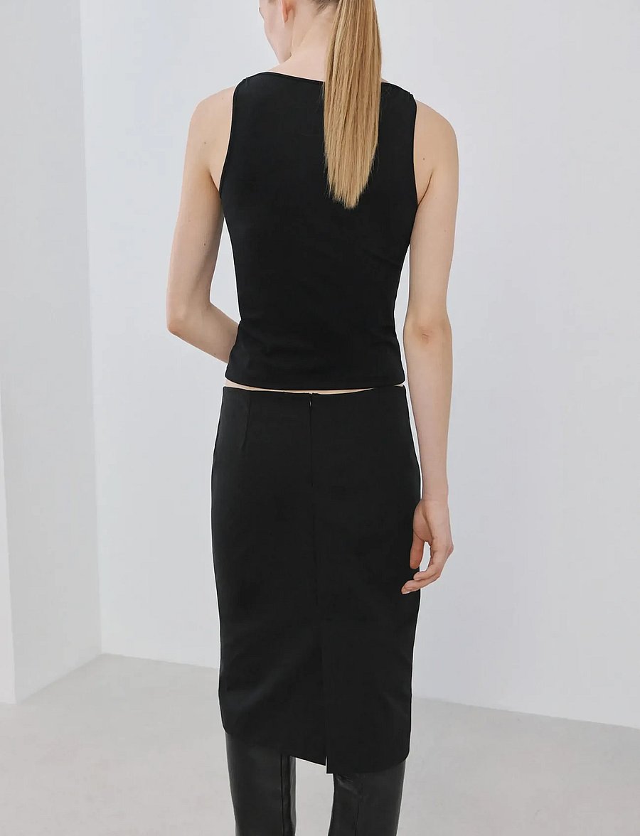 Mango - Fitted crop top - crop tops - black - 2