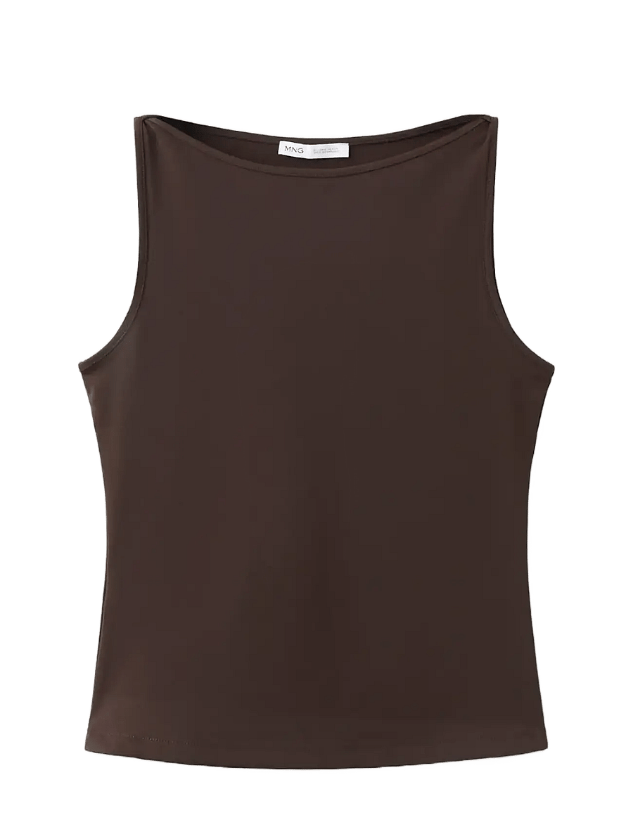 Mango - Fitted crop top - crop topit - brown - 1