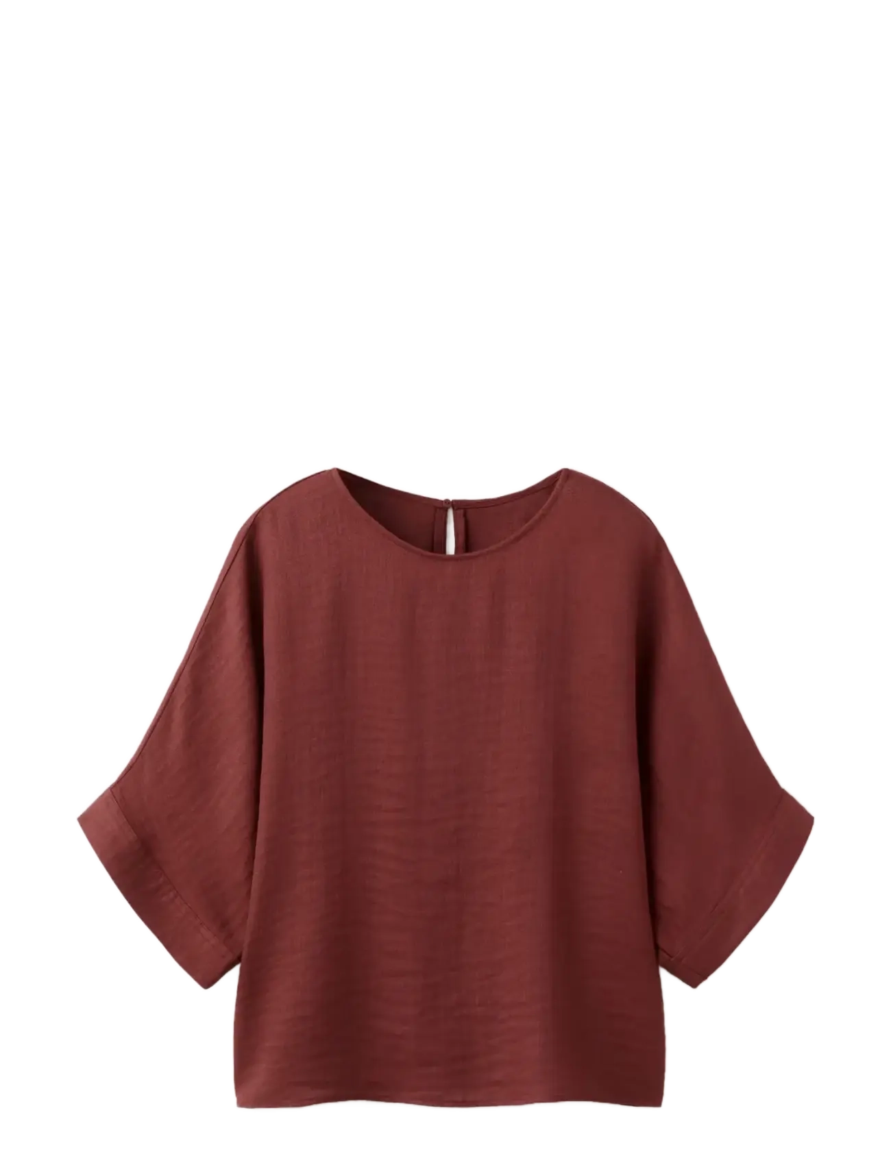 MANGO Three-Quarter Sleeve Bluse Rot - L - Damen