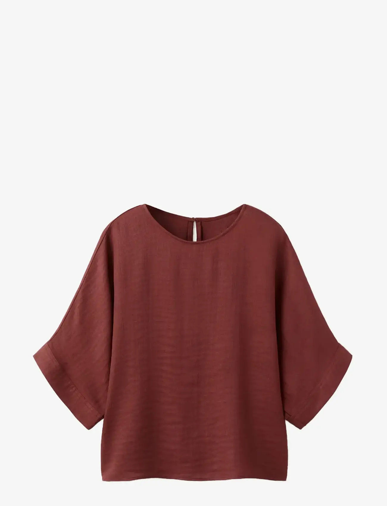 Mango - Three-quarter sleeve blouse - kortärmade blusar - red - 1