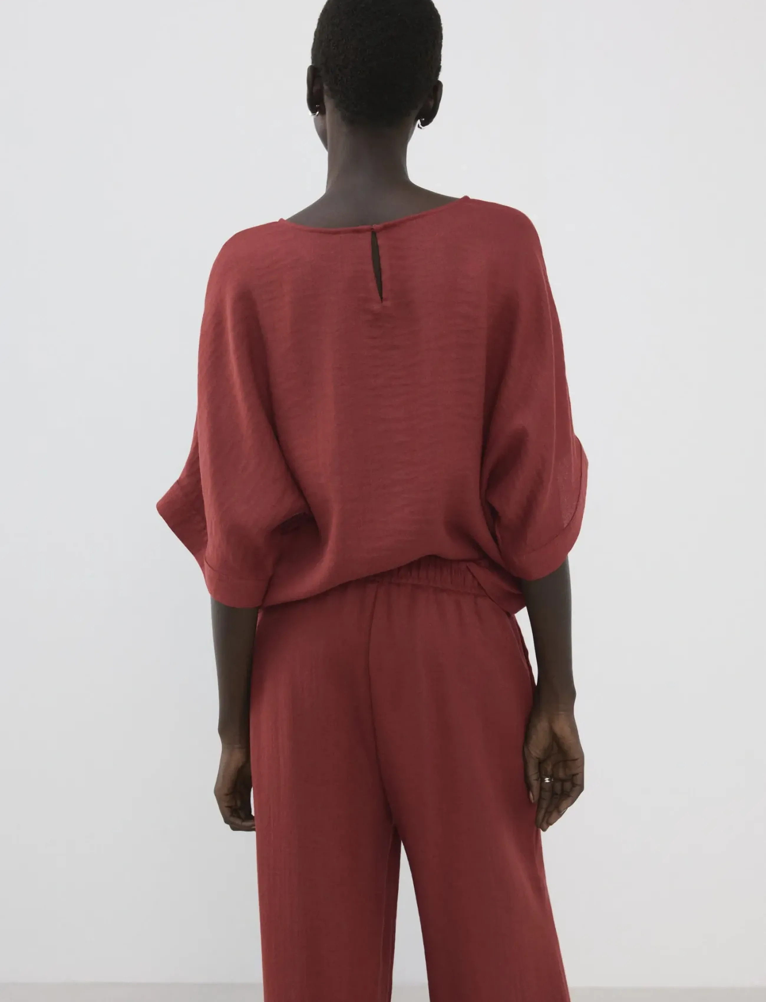 Mango - Three-quarter sleeve blouse - kurzämlige blusen - red - 2