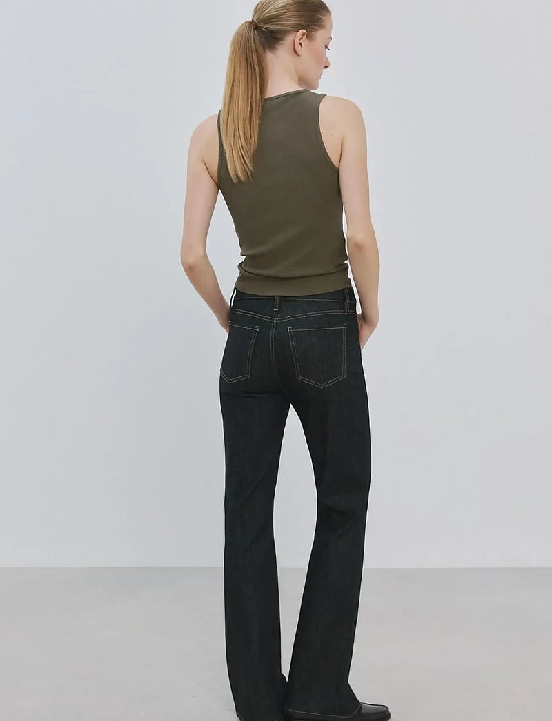 Mango - Ribbed cotton-blend top - tanktops - beige - khaki - 2