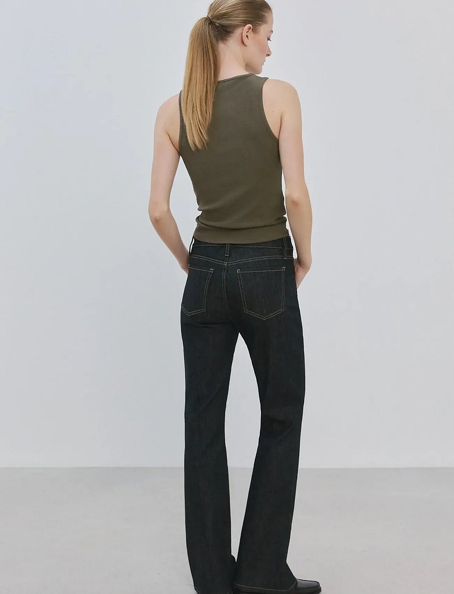 Mango - Ribbed cotton-blend top - hihattomat paidat - beige - khaki - 2