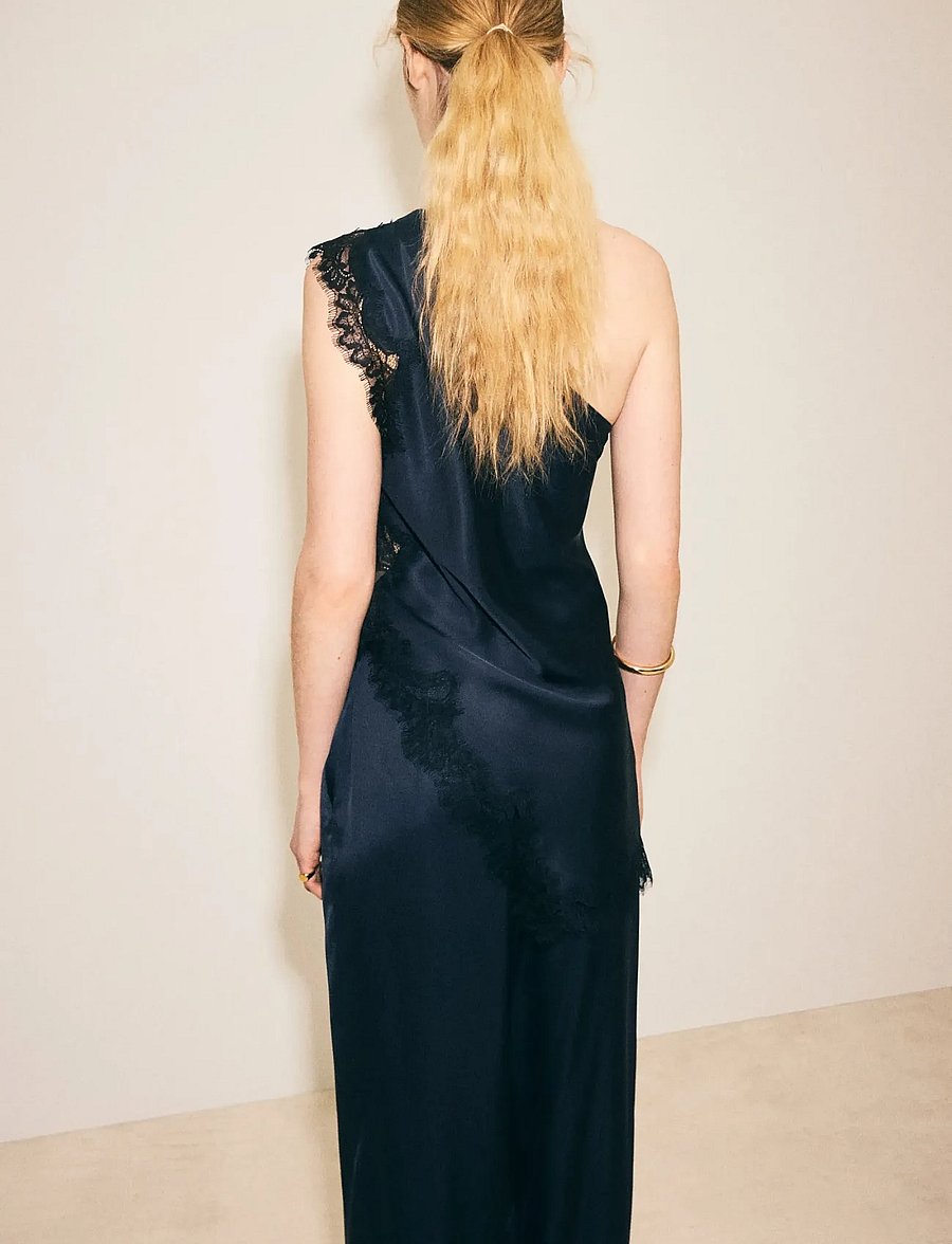 Mango - Asymmetric lace camisole top - særlige begivenheder - medium blue - 2