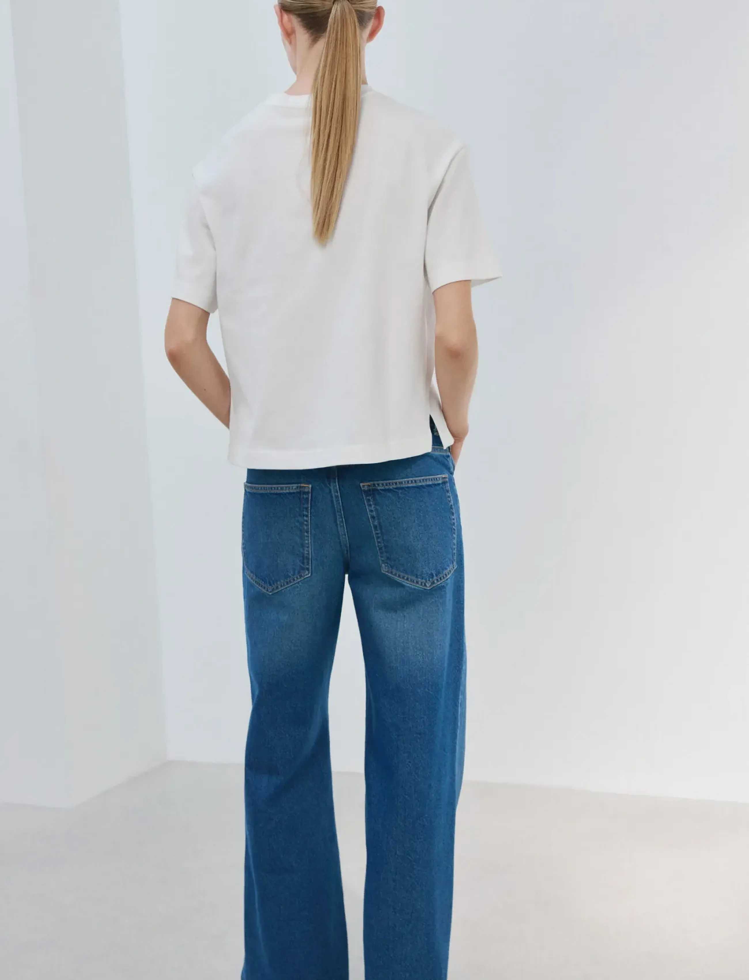 Mango - Oversized cotton t-shirt - laveste priser - white - 2