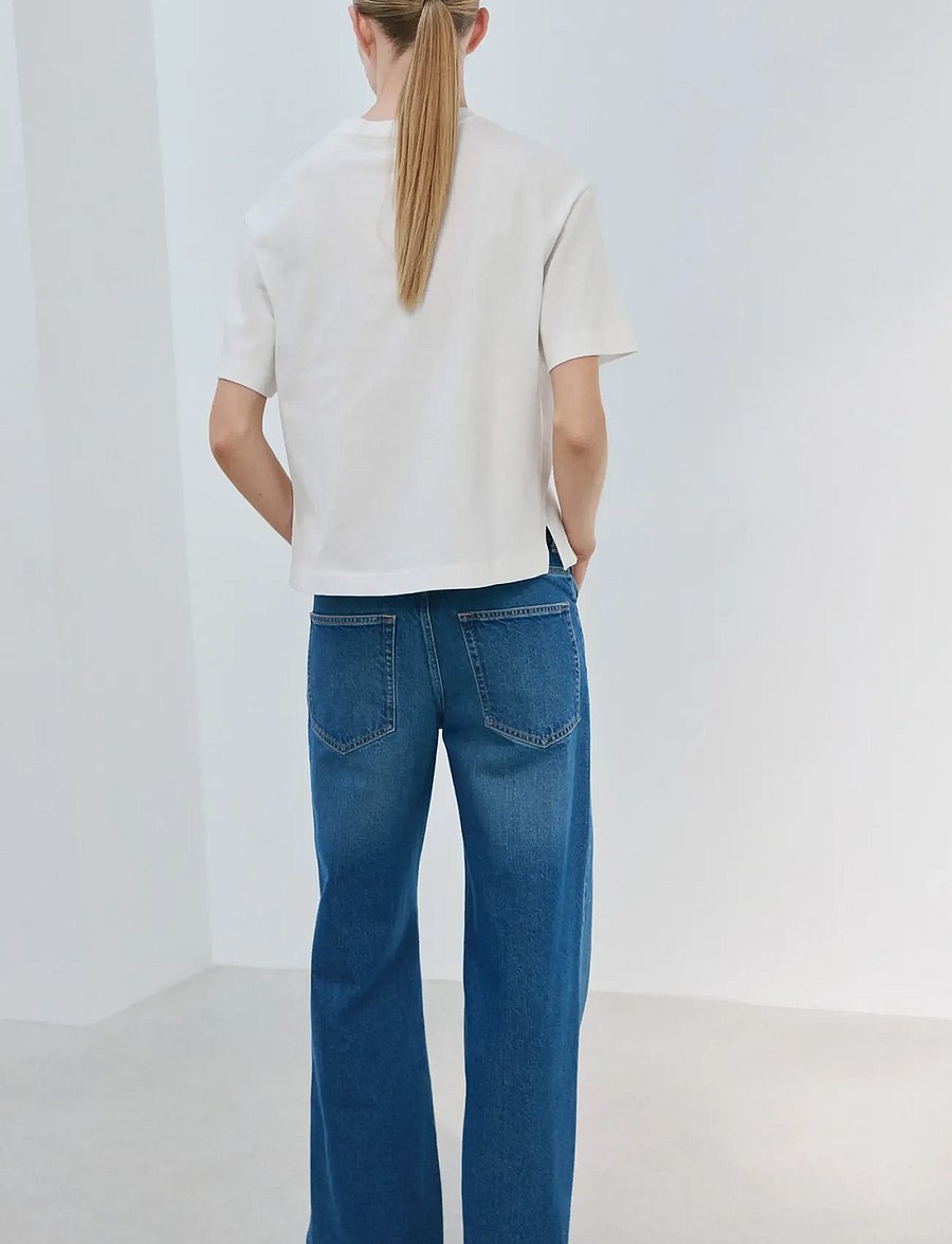 Mango - Oversized cotton t-shirt - t-shirts - white - 2