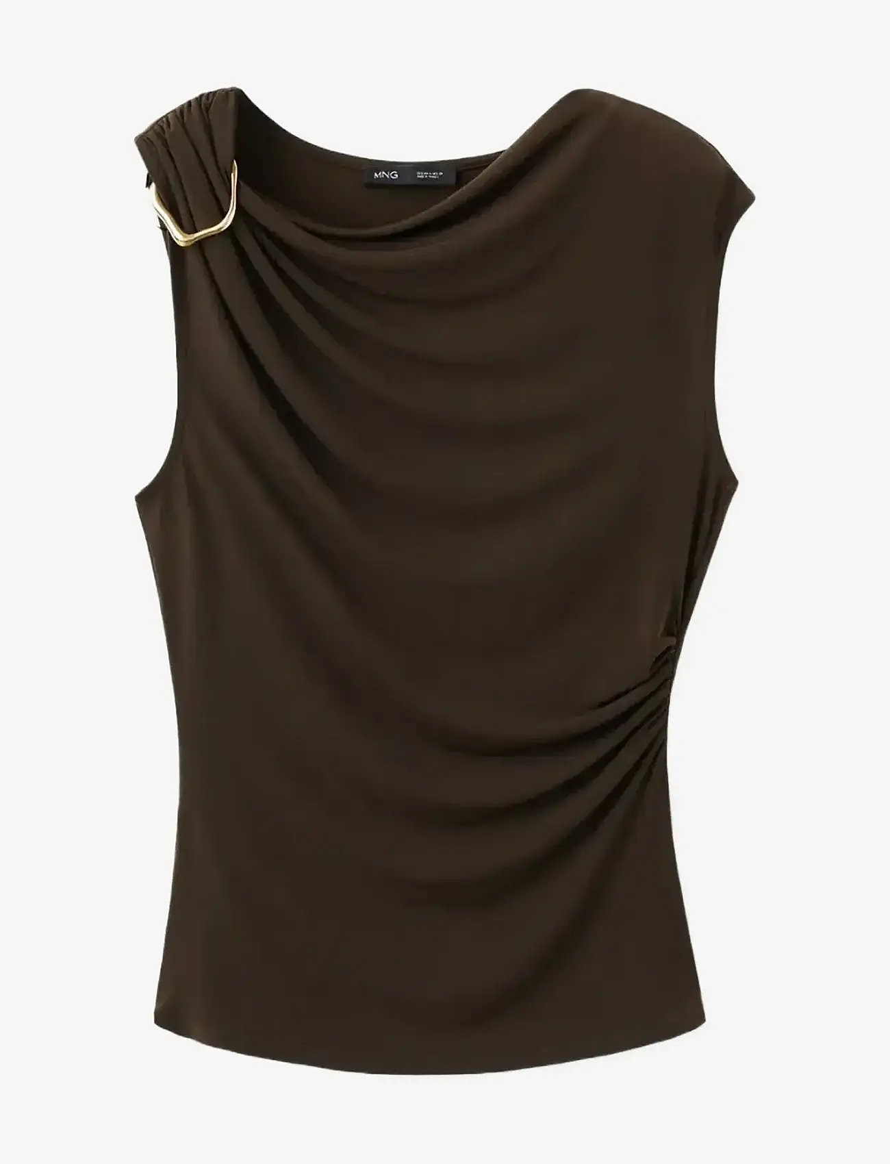 Mango - Metal detail top - Ærmeløse bluser - brown - 1