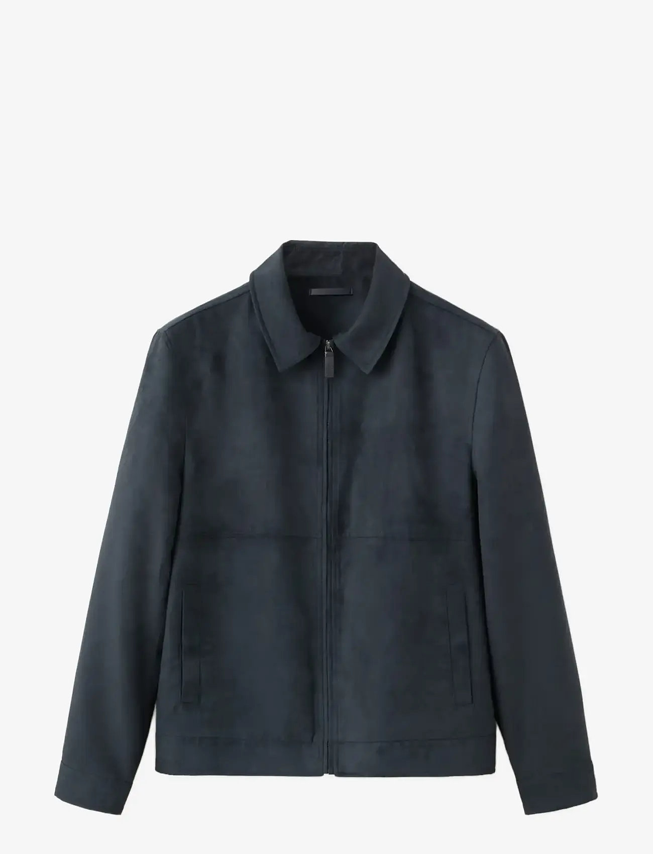 Mango - Suede effect jacket - spring jackets - navy - 1