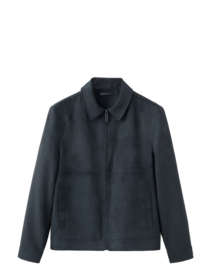 Mango - Suede effect jacket - forårsjakker - navy - 1