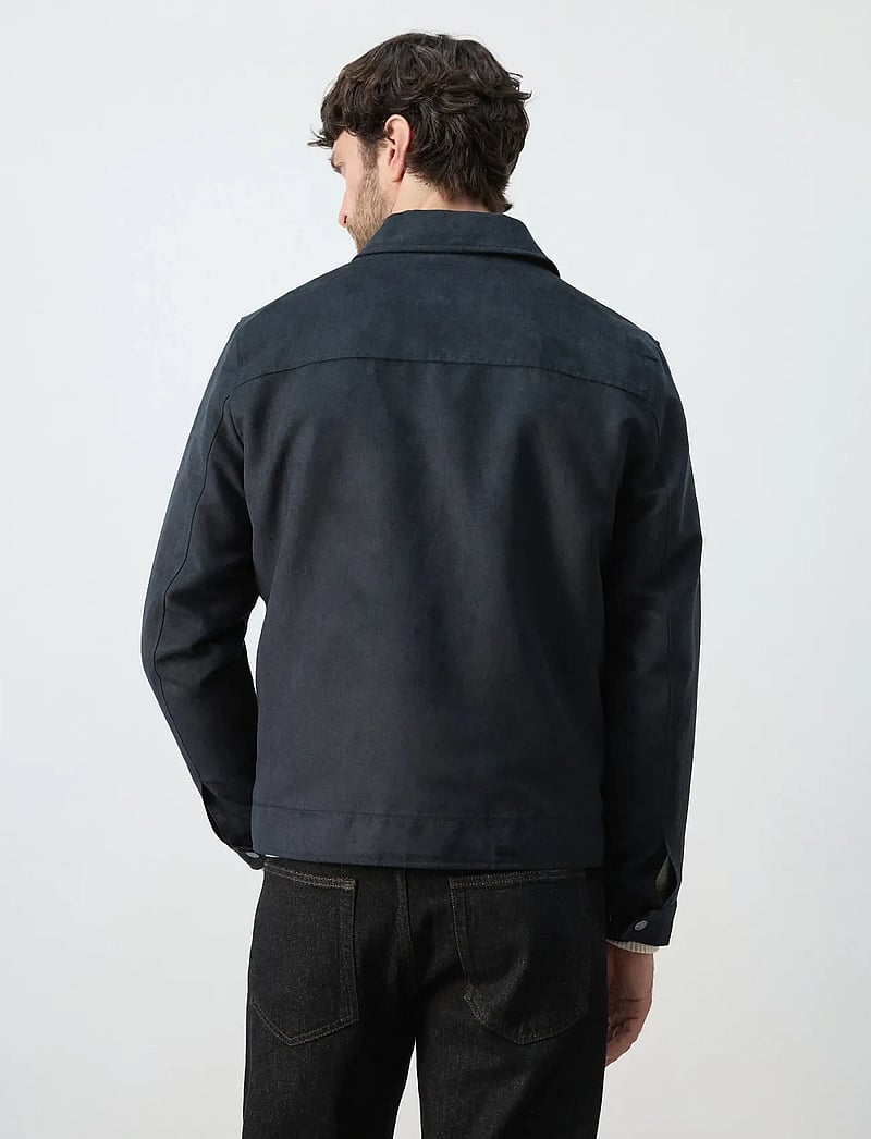 Mango - Suede effect jacket - forårsjakker - navy - 2