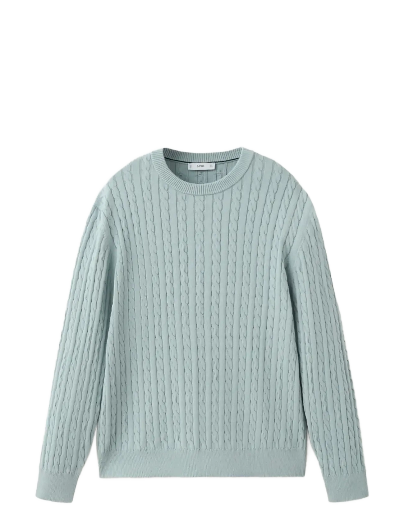 Mango 100% cotton cable knit sweater - Strickmode - TURQUOISE - AQUA / blue