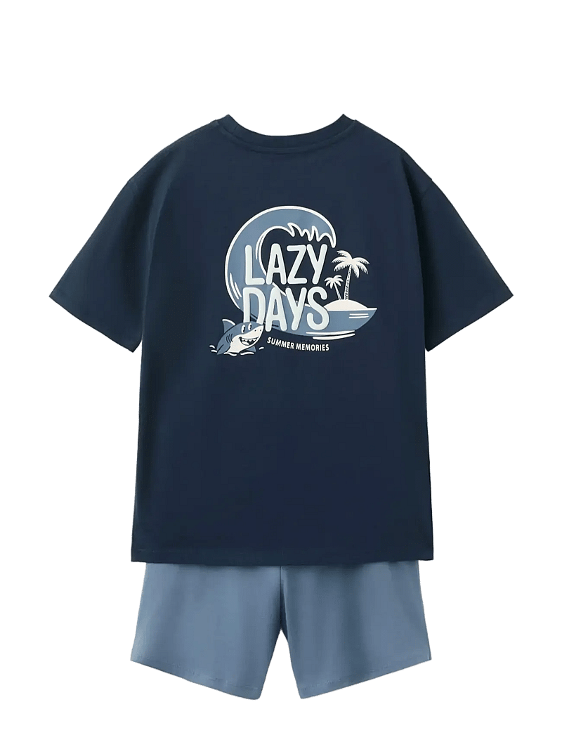 Mango - Short pyjama combo set - pyjamassæt - navy - 1