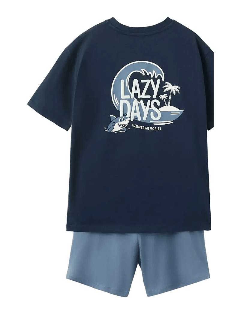 Mango - Short pyjama combo set - pyjamassæt - navy - 2