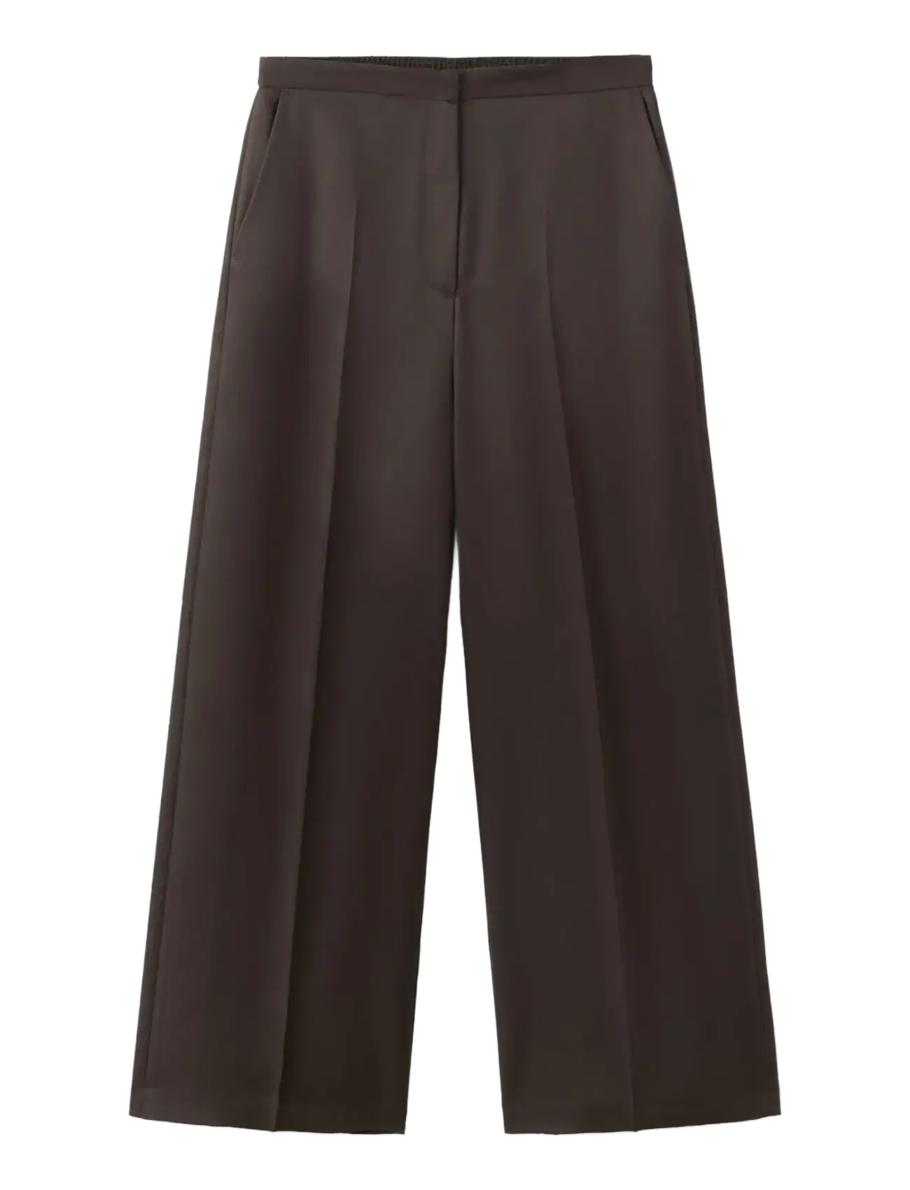 MANGO High-Waisted Lyocell Hosen Braun - 38 - Damen