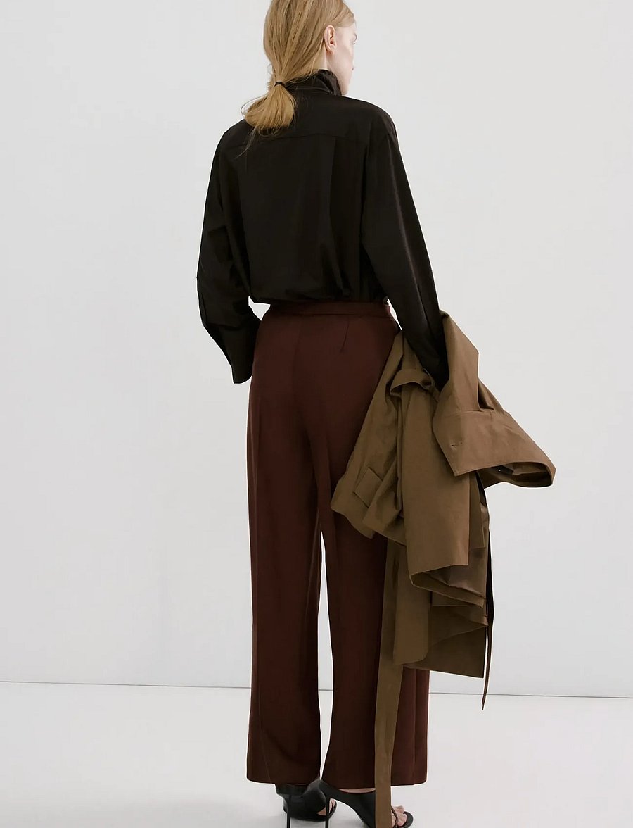 Mango - High-waisted lyocell trousers - habitbukser - medium orange - 2