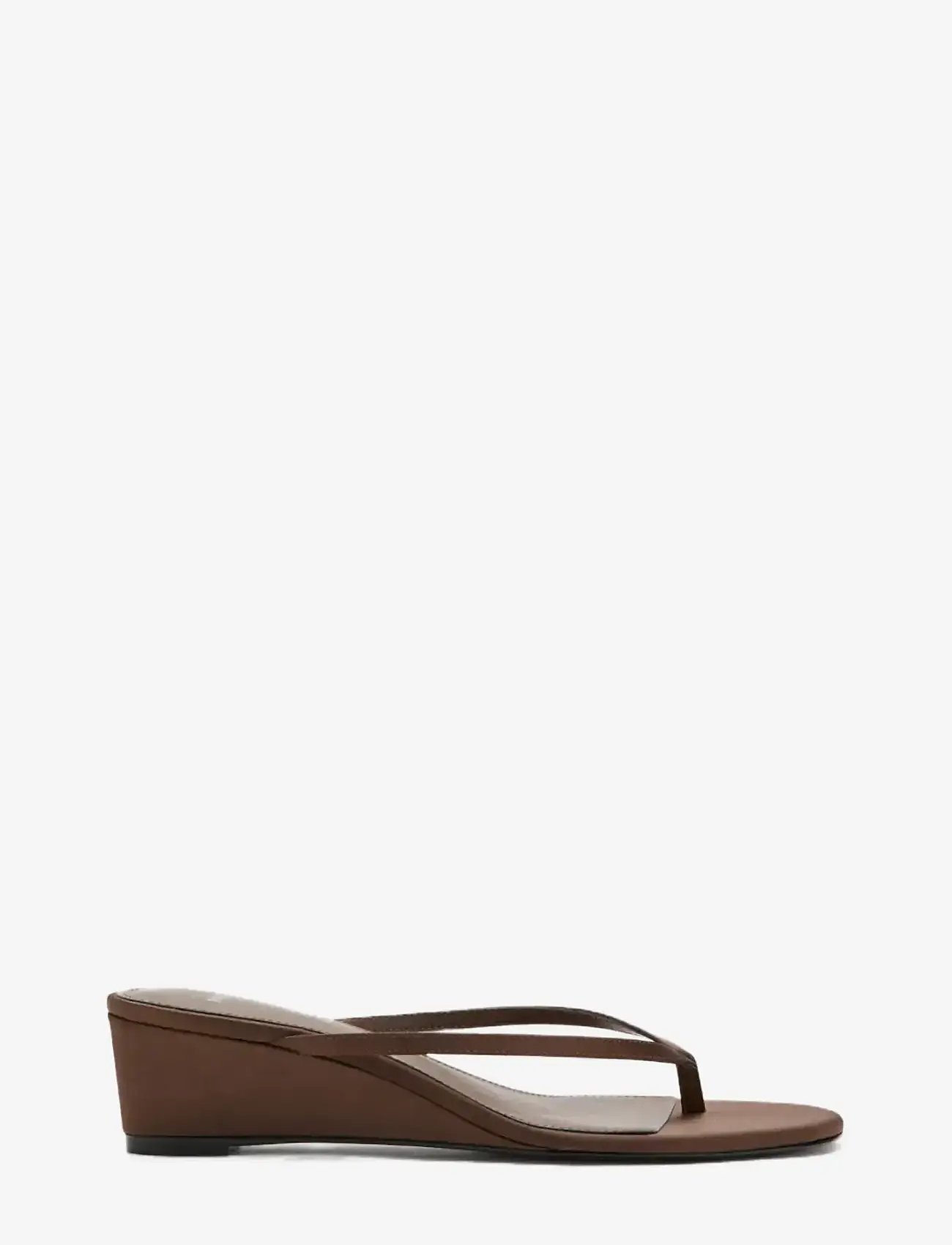 Mango - Wedge strips sandals - sandaler med hæl - dark brown - 0