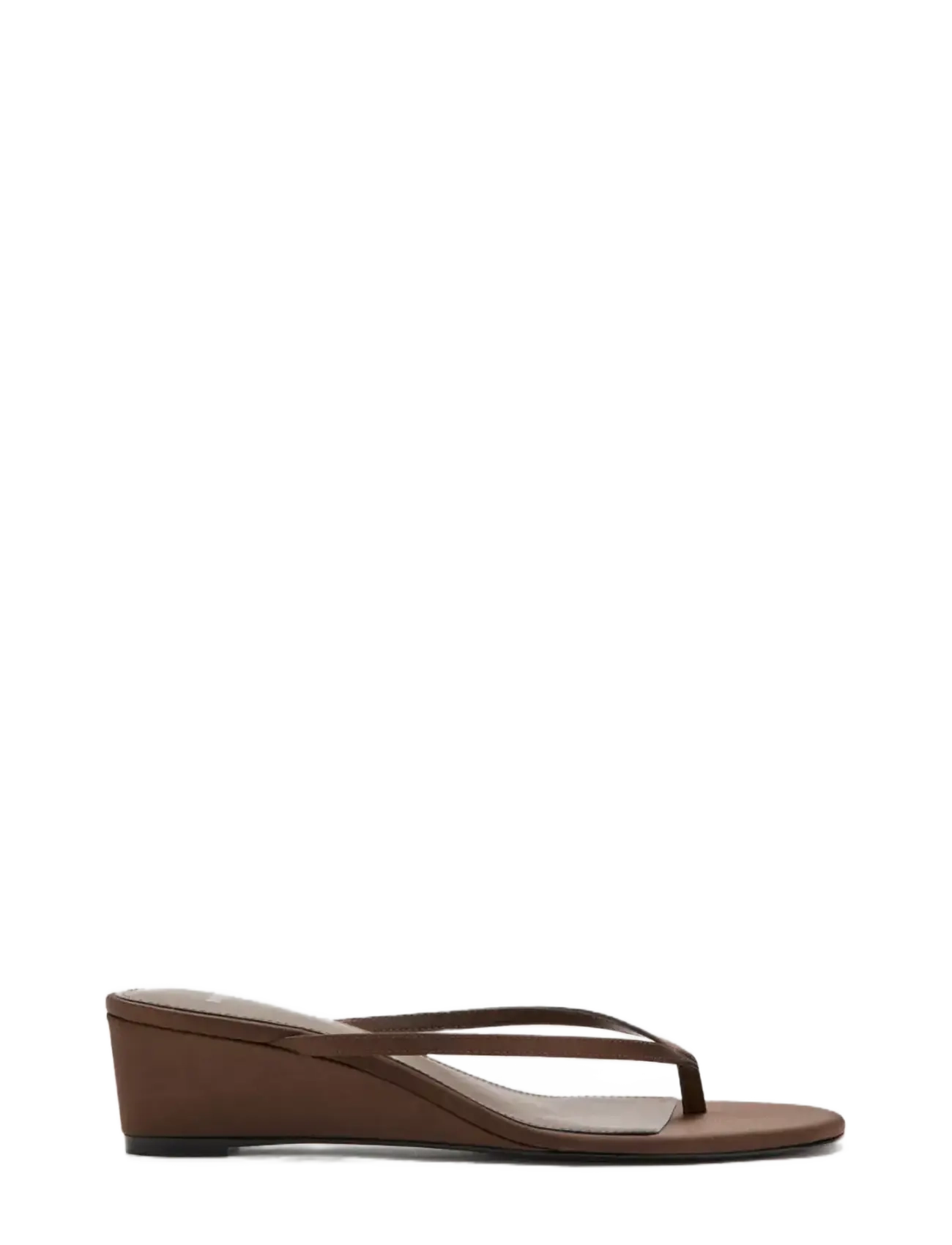 Mango Wedge strips sandals - Sandalen - DARK BROWN / brown