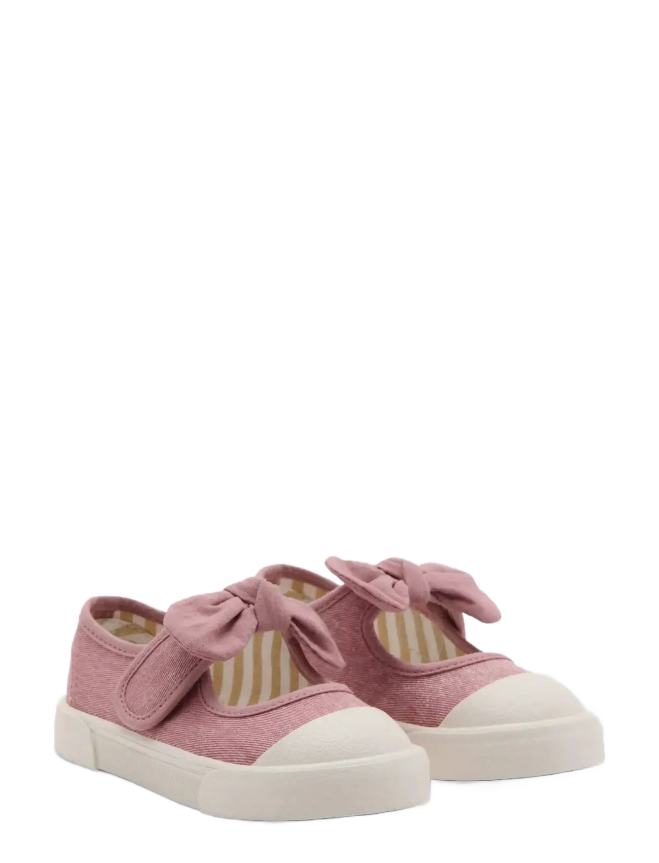 Mango - Velcro bow sneakers - canva sneakers - lt-pastel pink - 1