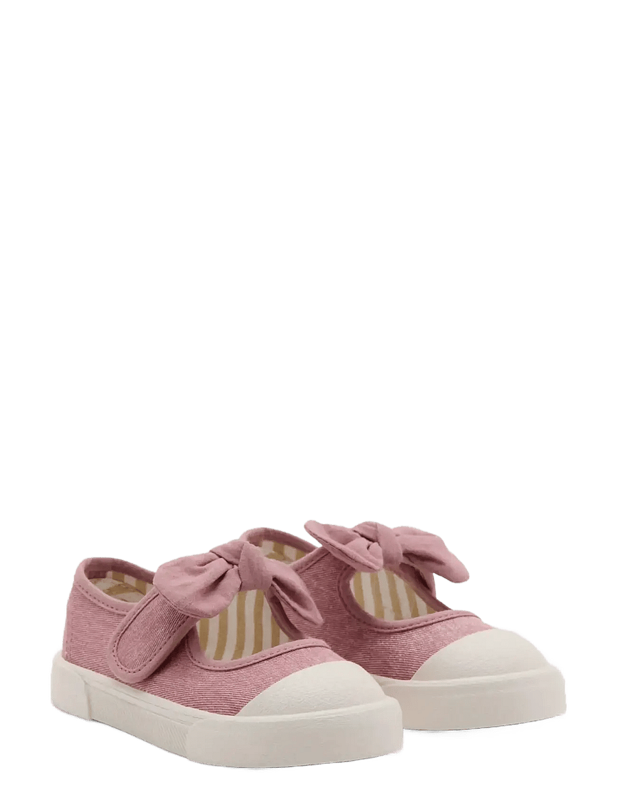 Mango - Velcro bow sneakers - tyg sneakers - lt-pastel pink - 1