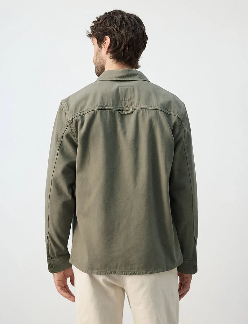 Mango - 100% cotton overshirt with pockets - kollektioner - beige - khaki - 2