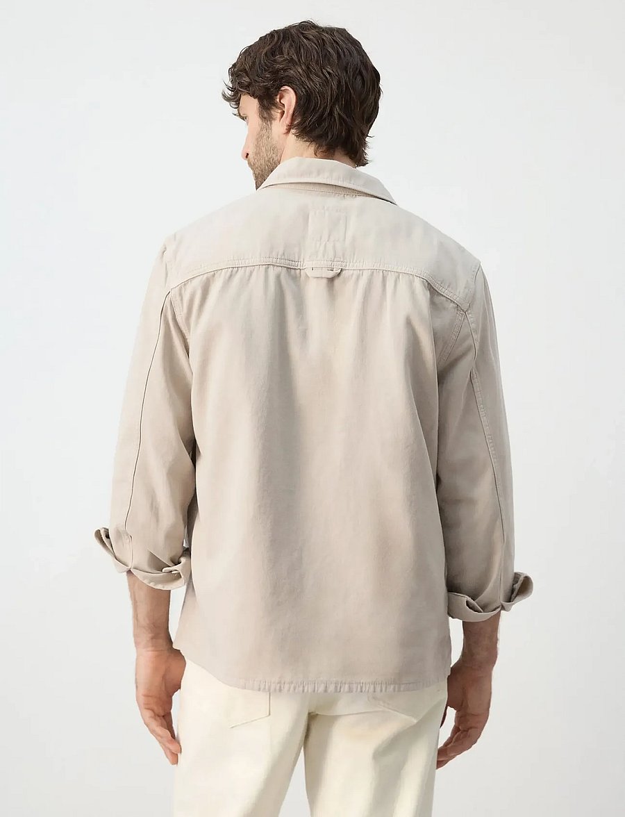 Mango - 100% cotton overshirt with pockets - kollektioner - lt pastel brown - 2