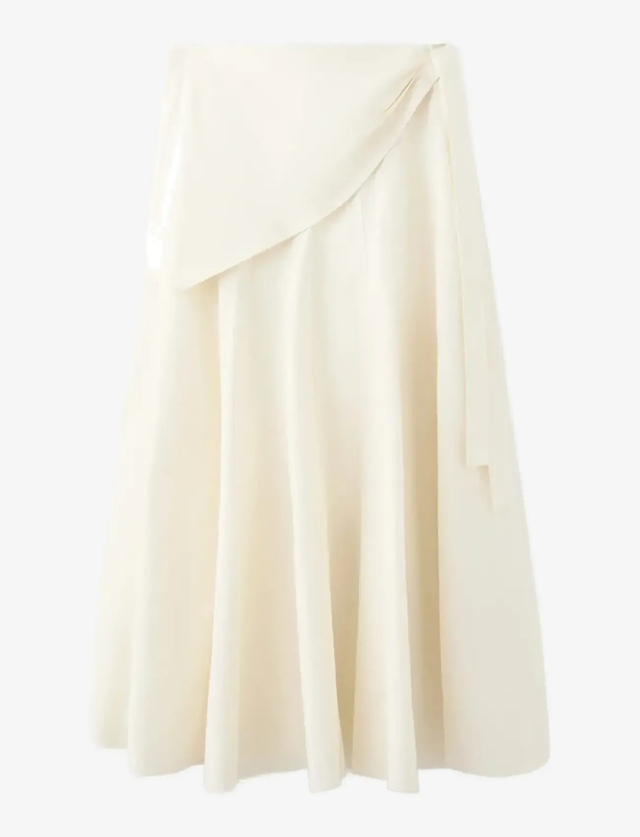 Mango - A-line skirt with handkerchief detail - slå-om-nederdele - natural white - 1