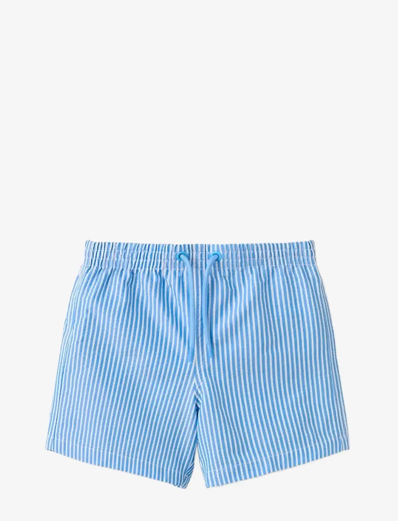 Mango - Striped drawstring swimsuit - badshorts - medium blue - 0