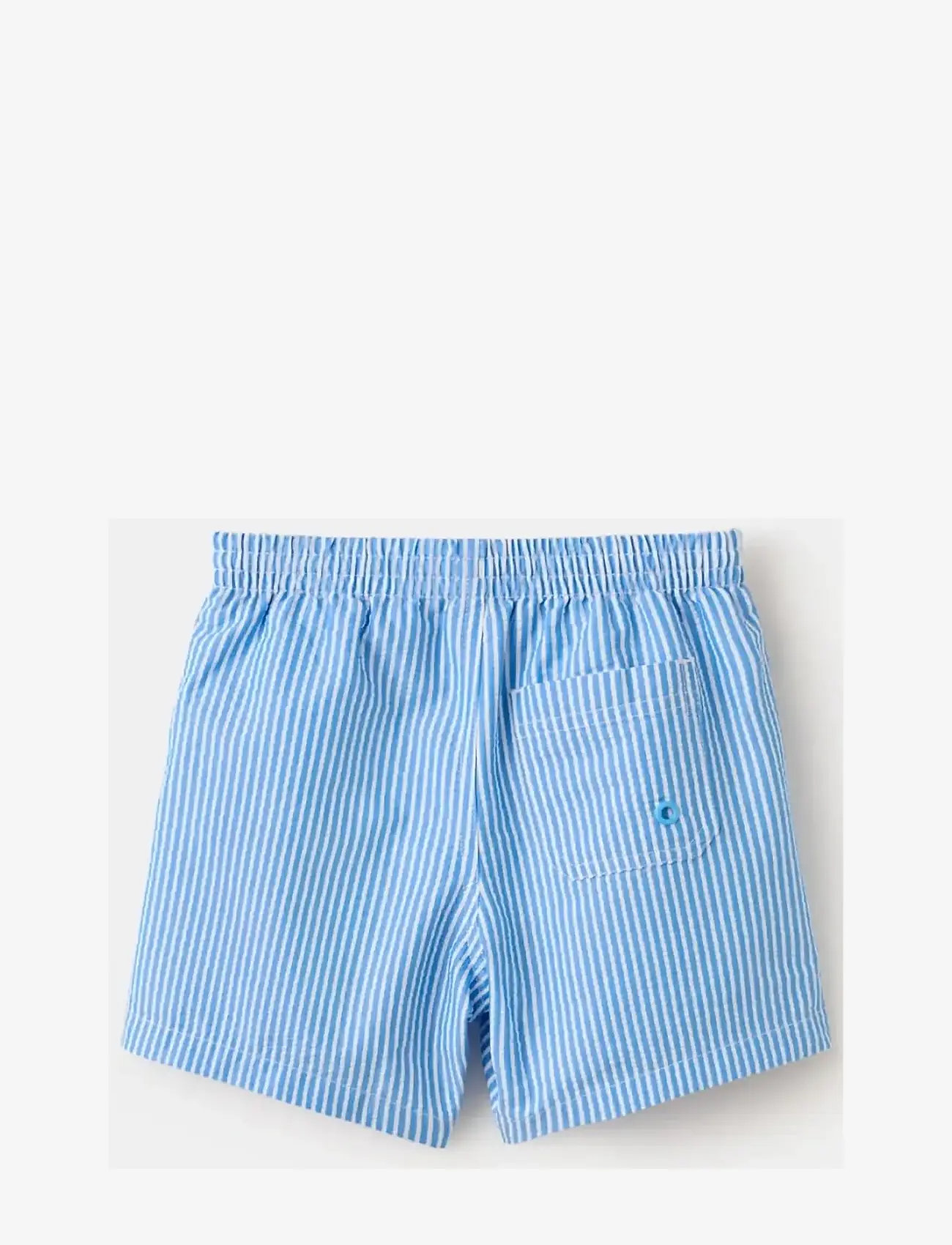 Mango - Striped drawstring swimsuit - badshorts - medium blue - 1