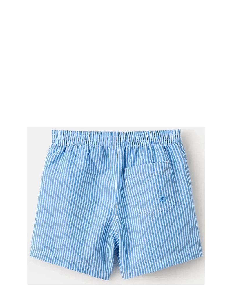 Mango - Striped drawstring swimsuit - uimashortsit - medium blue - 1