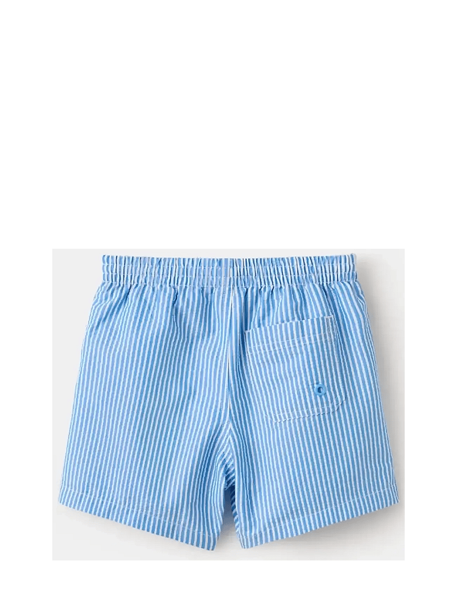 Mango - Striped drawstring swimsuit - badshorts - medium blue - 1