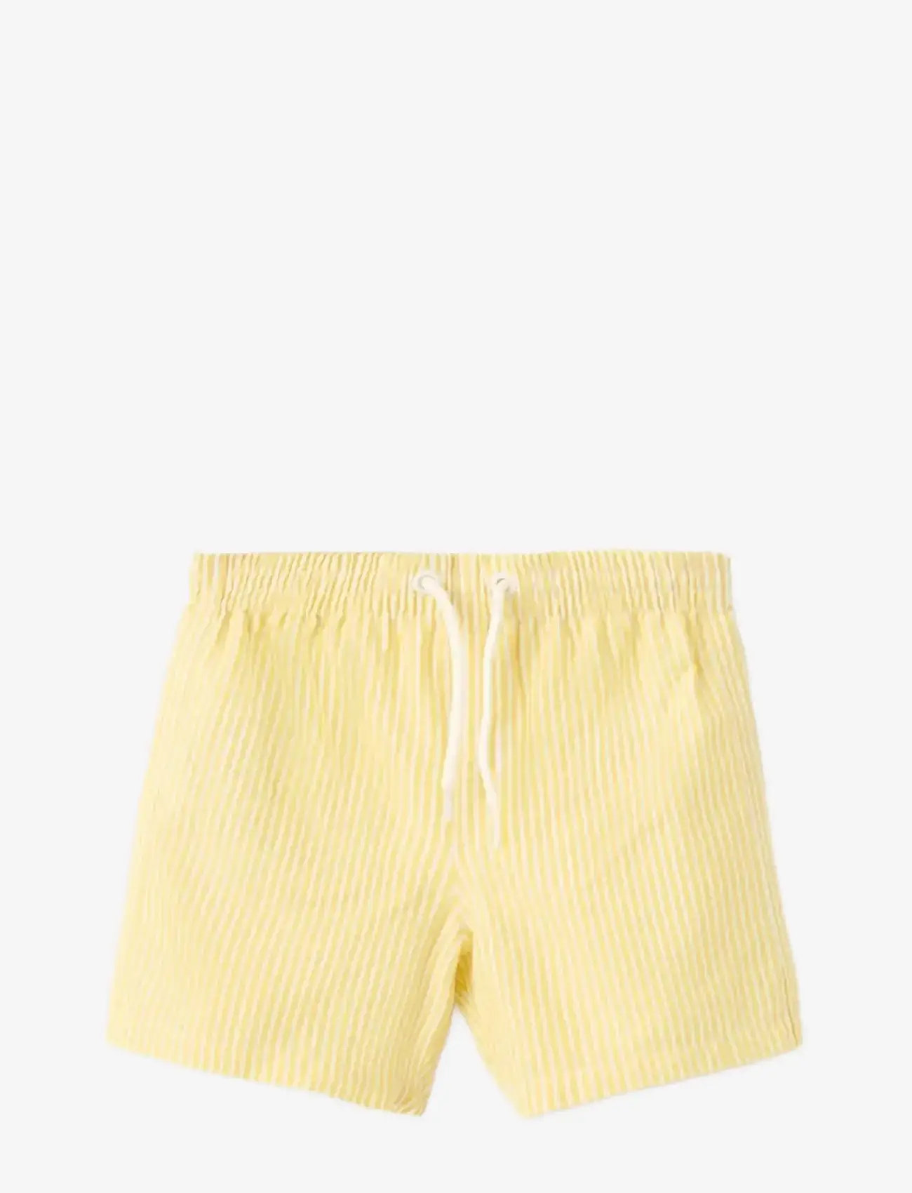 Mango - Striped drawstring swimsuit - badebukser - yellow - 0