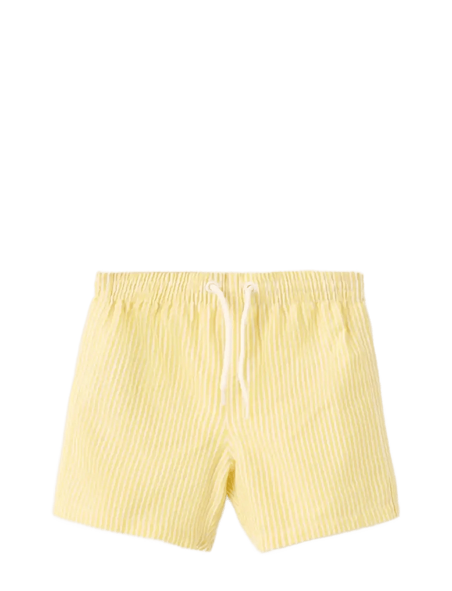 Mango - Striped drawstring swimsuit - badshorts - yellow - 0