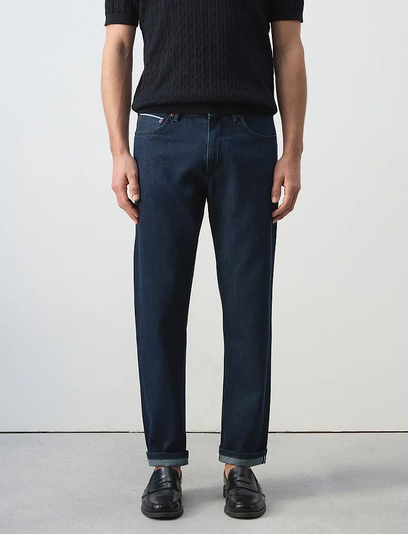 Mango - 100% cotton regular fit cropped jeans - regular jeans - open blue - 0