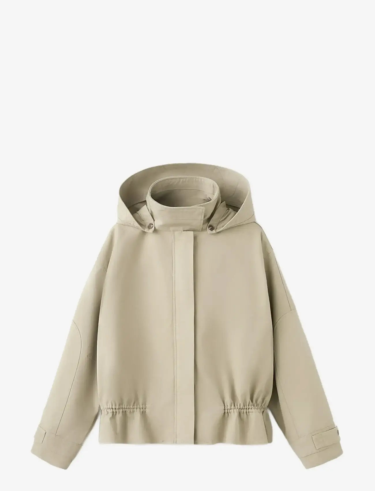 Mango - Oversized high-neck parka - ytterkläder - beige - khaki - 1