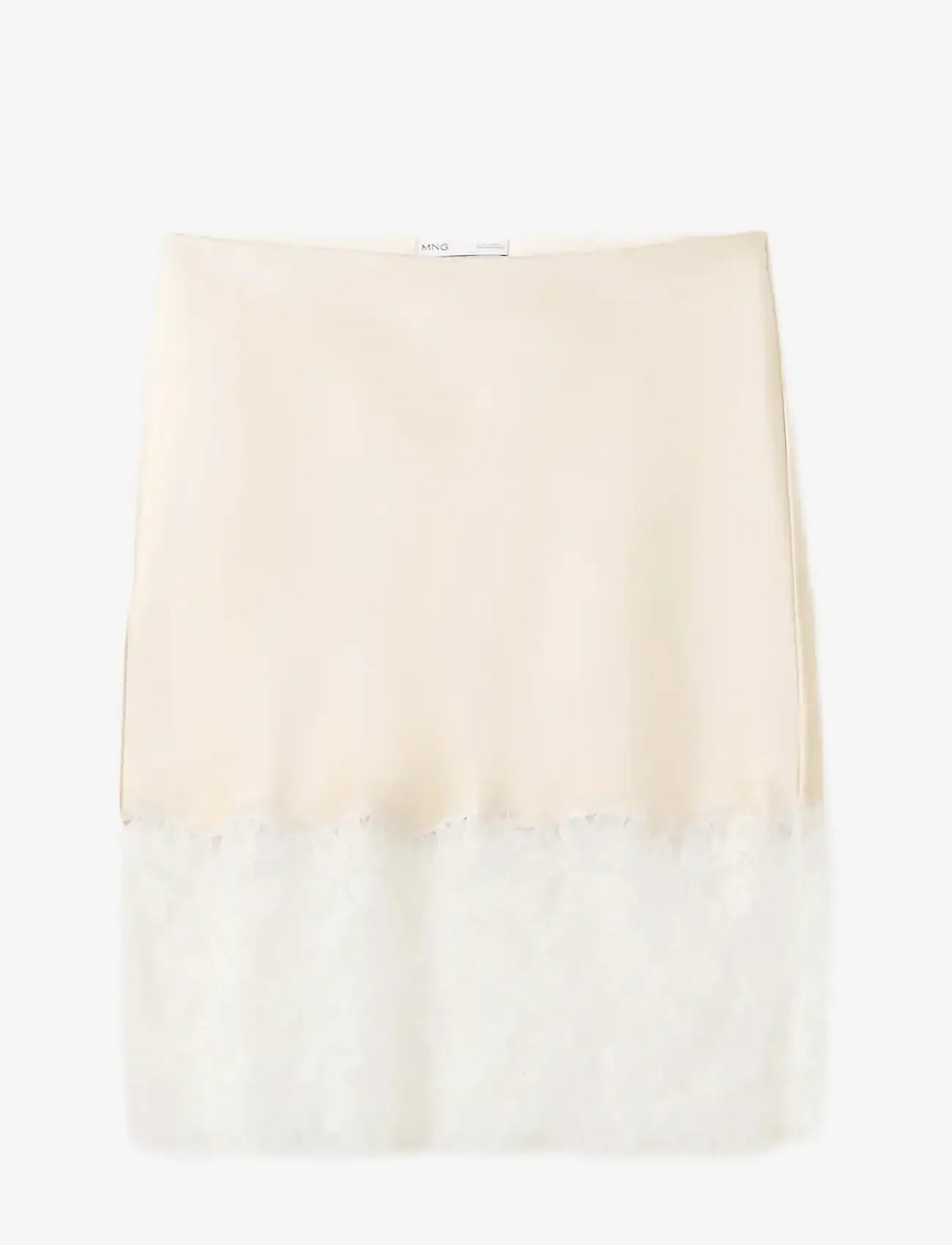 Mango - Lace slip skirt - satinkjolar - light beige - 1